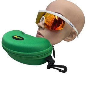 Tipsy Elves Miami Ice Sunglasses UV 400 Protection Case Cleaning Cloth White